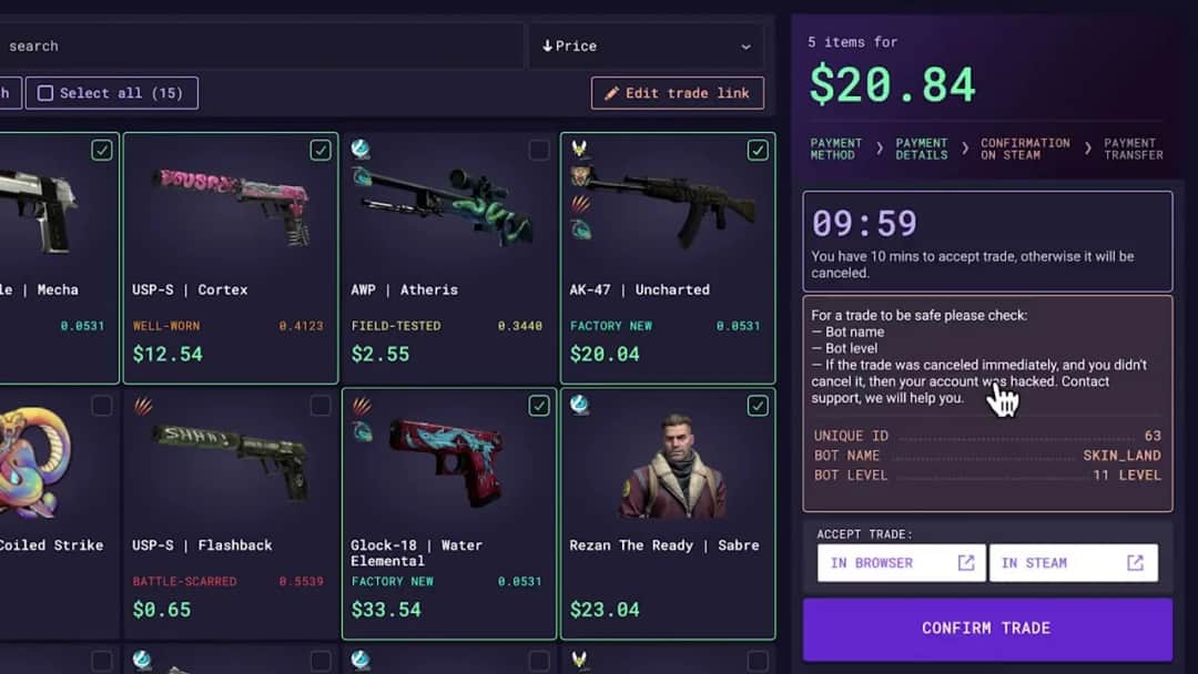 Jak sprzedać skiny CS:GO na konto bankowe bez ryzyka i strat